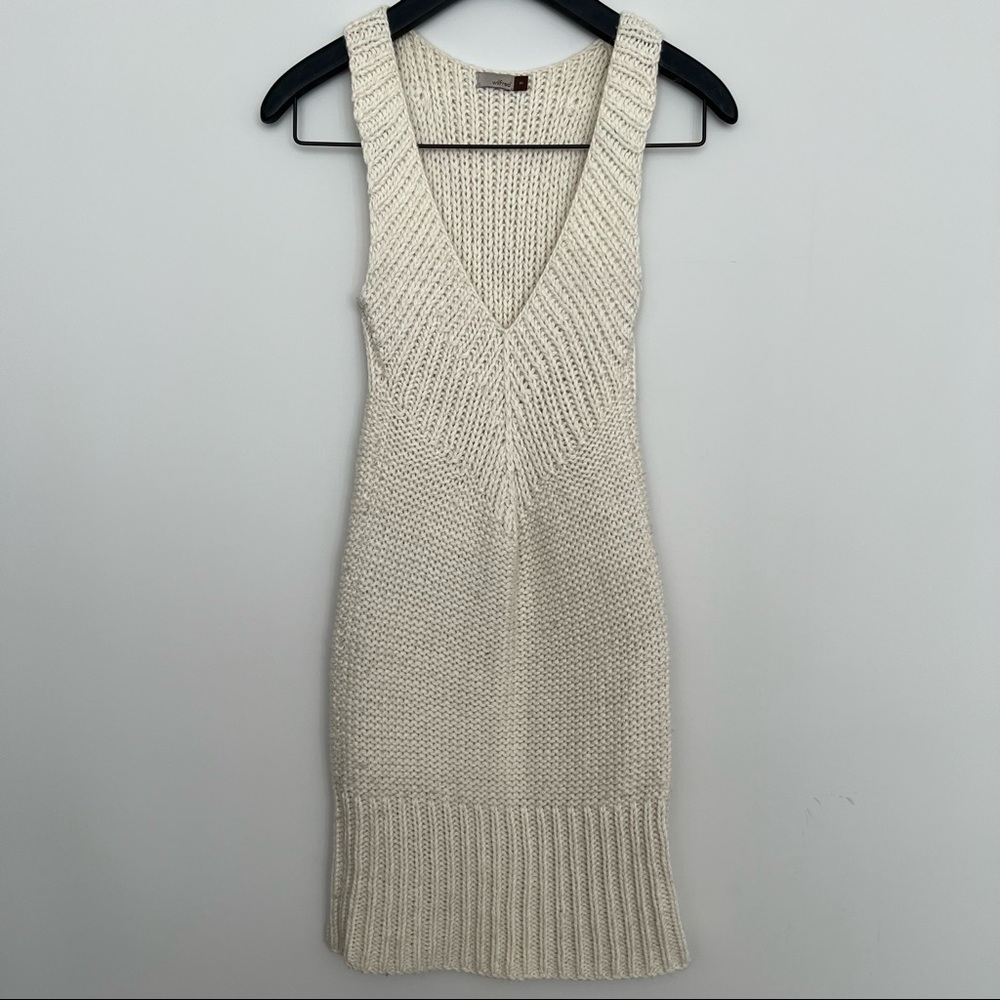 ARITZIA • Wilfred Sleeveless V-Neck Alpaca Wool Knit Sweater Vest Dress
